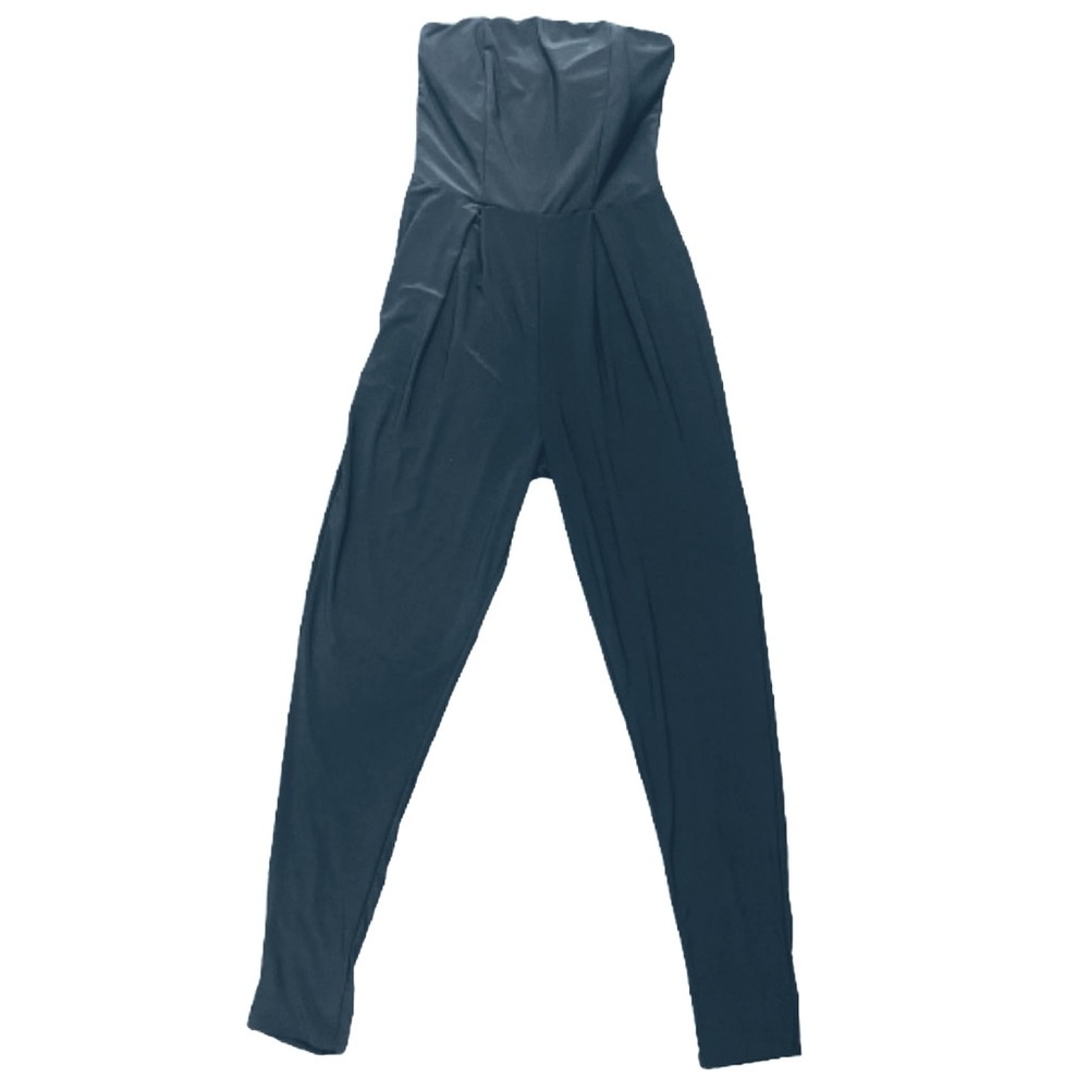 Body‎ Central Vintage Black Strapless Tailored Jumpsuit